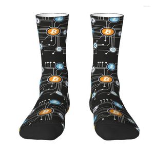 Men's Socks Cryptocurrency Altcoin Blockchain Logo Mens Crew Unisex Kawaii 3D Print Ethereum Dress