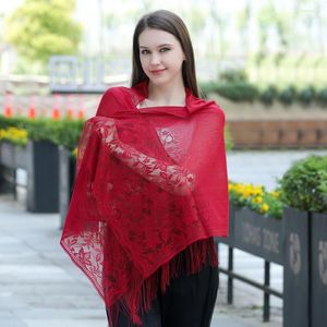 Scarves Women Fashion Shawl Sweet Lace Hijab Bridesmaid Cheongsam Dress Daily Scarf Dinner Party Tassel Bridal Bolero Cape Mariage Shrug