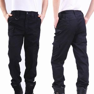 Calça cargo calça calça preta estilo militar pantalones casuais calças de inverno