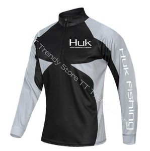 기타 스포츠 용품 HUK 낚시 의류 전문 낚시 셔츠 긴 소매 대나무 섬유 UPF 50 통기성 빠른 건조 낚시 옷 QW03 230617