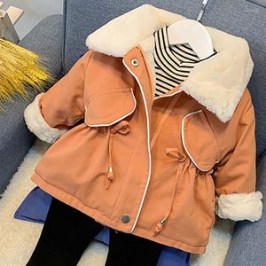 Jackor Autumn Winter Jacket Faux pälsrockkläder för tonåringar flickor barn outkläder ytterkläder rockar parka jul kostymer