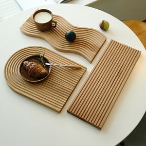 Организация WoodEntray Water Ripple Compring Block Домохозяйственная макета послеобеденной чайная тарелка овощи фруктовые доска организатор хранения