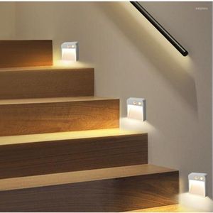 Lampade da parete Scale Led Light PIR Motion Sensor Battery Power Sconce Night Lamp Applique Murale Luminaire Kitchen Closet