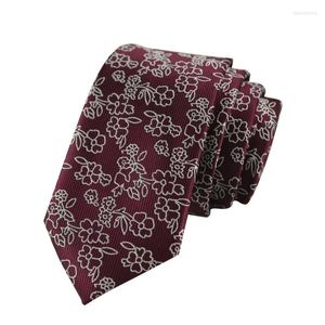 Bow Ties 2023 Modna Męska krawat 6 cm niebieski krawat zielony pomarańczowy jedwabne grawaty dla mężczyzn Paisley Floral Fit Place Workplace Slim