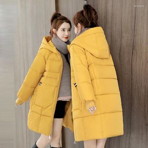 Piumino da donna Fdfklak Giacca invernale allentata di grandi dimensioni Donna Tasche moda casual Cappotto in cotone Cappotti trapuntati femminili eleganti Parka Mujer