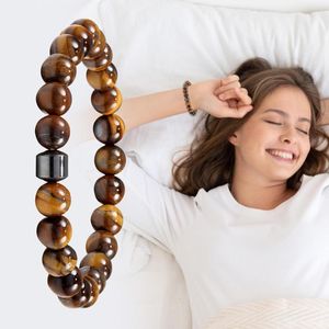 Link Bracelets Magnetic Hematite Men Tiger Eye Stone Bead Couple For Women Health Care Magnet Help Weight Loss Jewelry