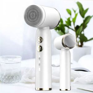Cleaning Tools Accessories LED Electric Cleansing Brush 6 In 1 Face Cleaner Blackhead Removal Pore Clean Skin Rejuvenation Beauty Care Device 230617