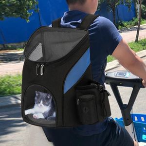 Рюкзак-переноска для собак и кошек, дышащий рюкзак для путешествий на открытом воздухе, двойная сумка на плечо, портативный рюкзак для переноски кошек, сумка-переноска для кошек