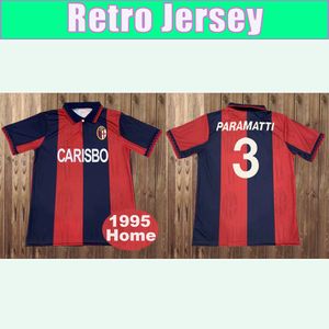 1995 Bologna Retro Soccer Jerseys # 3 # 9 Divise da calcio a manica corta da casa