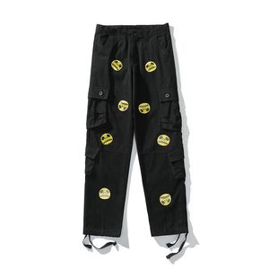 Pantaloni della tuta Pasta Drill Cargo Pant Uomo Multitasche Hiphop Smorfia Tuta Uomo Donna Straight Street Oversize Harajuku Pantaloni casual 2021