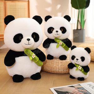 25/35/45cm güzel panda peluş oyuncaklar sevimli bambu panda ayıları bambu plushie bebek doldurulmuş hayvan oyuncak çocuklar için hediye