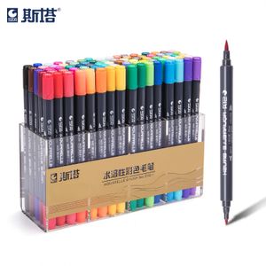 Watercolor Brush Pens STA 80 Colorful Double Head Water-based Ink Sketch Marker Pen Watercolor Brush Marker Pen for Painting Design and Art Supplies 230619