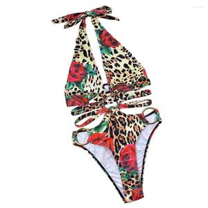 Women's Swimwear One-piece Swimsuit Padded Bodycon Leopard Print Gorgeous Quick Dry Monokini For Holiday