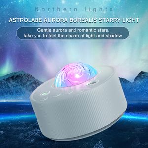 Outros Home Garden Northern Lights Galaxy Projector Aurora Star Projector Night Light Built-in Music Projection Lamp for Bedroom Decor Kids Gift 230617