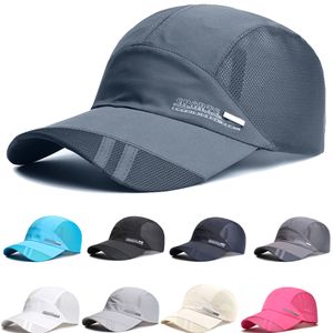 Uomo Regolabile Quick-Dry Running Baseball Summer Mesh Traspirante 8 colori Cap Visiera Cappello Sport all'aria aperta Fish Cool Fashion Parasole