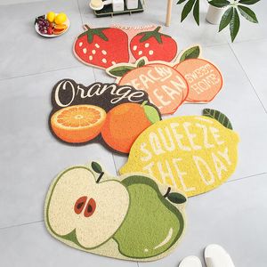 Carpets Printed Fruit Lemon Welcome Doormat Entrance Hallway Non-Slip Floor Rugs Front Door Mats Outdoor Rugs Carpet Bathroom Kitchen 230617