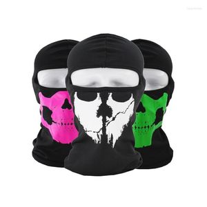 Bandanas taktyczny szkielet pełny twarz Skull CS maska ​​kaptur Biker Halloween rekwizyty Balaclava