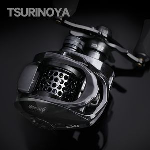 TSURINOYA Hurricane 50 150 Versatile Baitcasting Fishing Reel, Brass Gear, Smooth, High Speed, Strength, Long Casting, 6.6:1, 230619