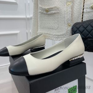 Genuine Leather Women Causal Ballet Flats Pearl Low Heels Leisure Designer Shoes Autumn Round Toe Women Loafers Zapatillas Mujer