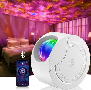 Andra hemträdgårdar Northern Light Aurora Projectors Galaxy Star Projector Bluetooth Starry Lamp Decoration Bedroom Home Room Decor Luminaires Gift 230617