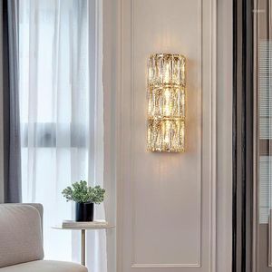 Duvar lambaları Yatak odası oturma odası için kristal lamba altın yaratıcı tasarım aydınlatma modern ev dekoru sconce lüks cristal parlaklık