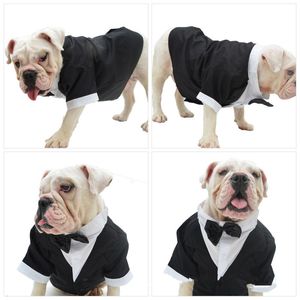 Dog Apparel Pug Clothes Poodle Bichon Schnauzer French Bulldog Clothing Dog Wedding Suit Tuxedo Bulldog Pit Bull Terrier Costume Coat Outfit 230617