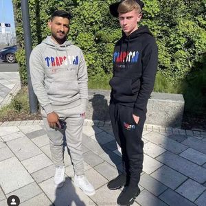 Tasarımcı Giyim Erkek Sweatshirts Moda Sokak Giyim Güzel Trapstar Mavi Kırmızı Gökkuşağı Nakış Mektubu Sonbahar Kış Peluş Kapşonlu Kazak Pantolon Günlük Spor