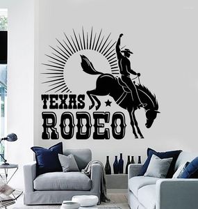 Adesivi murali Texas Cowboy Rider Horse Racing Decalcomanie Wild Sunset Home Living Room Fashion Decoration StickersNZ12