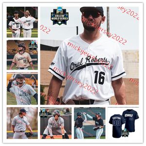 Preston Baumgartner 2023 Cws Oral Roberts Golden Eagles Jersey Custom Stitched Mens Youth 26 Price Allman 20 Dylan Criquet-Danielson Oru Baseball Jerseys