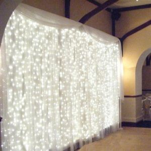 3M x 3M 300 LED HOME Wakacyjny Święto Święta Bożego Narodzenia Dekoracyjne ślub świąteczny String Fairy Curtain Garlands Party Lights Waterproof2853