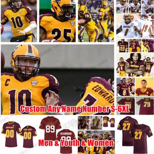 Пользовательский S-6xl Central Michigan Cheppewas College Football Jerseys Берт Эмануэль-младший Дэниэль Ричардсон Карлос Кэрриер Лью Николс любое название номер Джерси