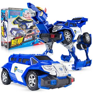 Transformation Toys Robots Big Hello Carbot Transformation Robot Toys Action Figures Two Mode Deformation Car Wolf Toy for Children Gift 230617