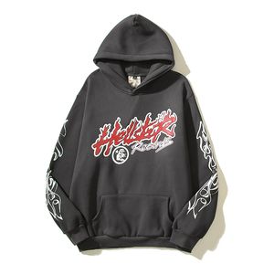 Felpe con cappuccio da uomo Felpe con cappuccio Y2K Streetwear Letter Stars Graffiti Fleece Felpe con cappuccio Unisex Stranger Things Baggy Pullover casual Felpe oversize 230619