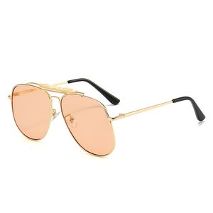 Güneş Gözlüğü 45811 Retro Pilot Güneş Gözlüğü Erkek Kadın Moda Gölgeleri UV400 Vintage Gözlük 230204