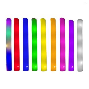 Party Decoration Colorful LED Foam Glow Sticks Flashing Batons Cheer Tube In The Dark Sponge Wedding Supplies Stick Toys