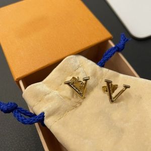 Designer Mode Ohrstecker für Damen Schmuck Herren Gold V Buchstabe Creolen Ohrstecker Ohrringe Hochzeit Ohrreifen Anhänger Louiselies Vittonlies