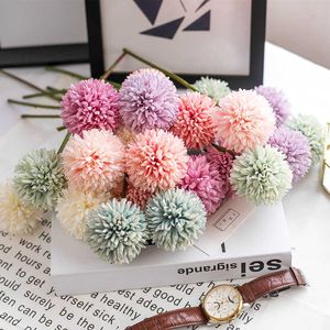 Dried Flowers 5PCs Artificial Hydrangea Bouquet Silk Fake for Home Decor Christmas Bedroom Wedding Decoration Accessories