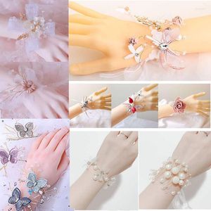 Bangle Lolita Bracelet Flowers Butterfly Lace Charm Male Women Cuff Bracelets Wrap Women's Wedding