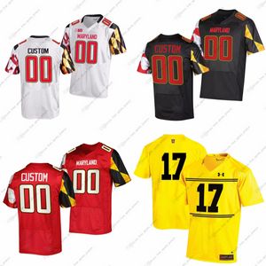 Custom NCAA Maryland Terrapins College Football Jerseys Torrey Smith Stefon Diggs Kris Jenkins Boomer Esiason Kevin Glover Yannick Ngakoue Vernon Davis