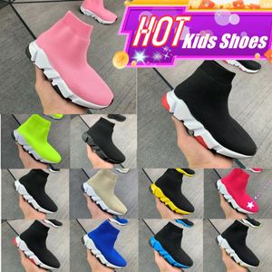çocuk ayakkabıları çorap bebek botları ayakkabı hızı spor ayakkabı çizme tasarımcısı yüksek siyah eğitmenler kızlar çocuk gençlik yürümeye başlayan bebekler çocuk kız toddlres desogmer 72oz #