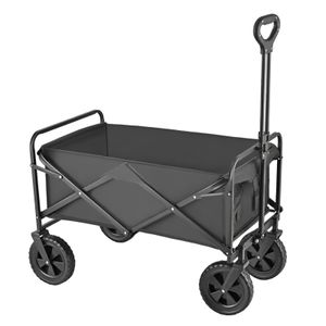 Portable Collapsible Folding Wagon Cart With Wheels For Beach Sports Camping Small Foldable Outdoor Rolling Groceries Wagon Cart