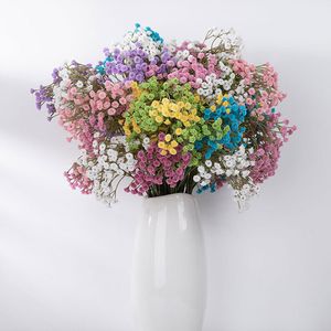 10 PCSリアルタッチ偽の花の息を吸うラテックスジプソフィラ結婚式の装飾用の人工花ブライダルブーケアクセサリーパーティーホームガーデンデコレーションフローラル