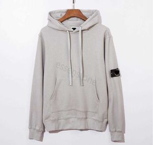 Herrens stenjackor varumärke män stänger av krage vindbrytare blixtlås med lapptäckar jackor sten hoodies som kör sport hoody jogger casual varm kappa m-2xl