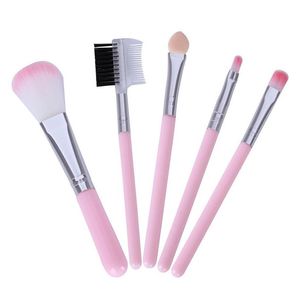 Pennelli per il trucco Rosa per kit di strumenti per principianti Ombretto Sopracciglio Eyeliner Ciglia Pennello per labbra Goccia Consegna Salute Bellezza Accessori Dharg