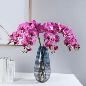 Dekorativa blommor vackra livliga färger falska fjäril orkidé inte vissna blommor arrangemang faux silk phalaenopsis gren