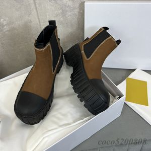 Women Ankle Boots Genuine Suede Leather Women Short Chelsea Boots Runway Outfit Mixed Color Platform Wedges Party Dress Booties