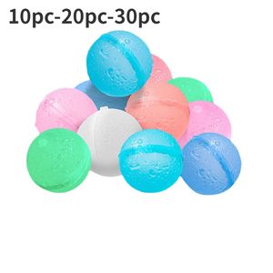 Bath Toys 102030pcs Wholesale Silicone Reusable Water Balloons Summer Beach Play r Games Balls 230619