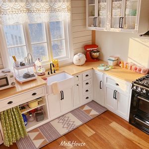 Novelty Games 1 6 Doll House Model Furniture Accessories Kitchen Cupboard Sink Cabinet Table Bar Bjd Ob11 Gsc Blyth Lol Miniatures 230617