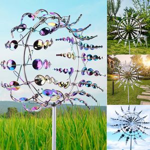 Decorações de jardim metal moinho de vento colorido decoração de jardim ao ar livre giradores de vento coletores de vento pátio pátio gramado entrega gratuita 230617
