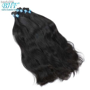 BHF 100％Human Braiding Hair Bulk Machine Made Remy Straight No Weft Bundles Natural Braide Hair Nudula L230520